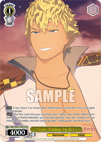 Sun: Raring to Go(RWBY/WXE01-06OFR)
