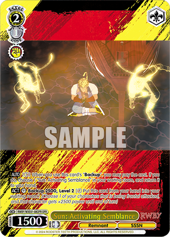 Sun: Activating Semblance(RWBY/WXE01-08OFR)