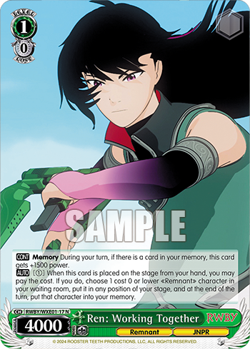 Ren: Working Together(RWBY/WXE01-17)