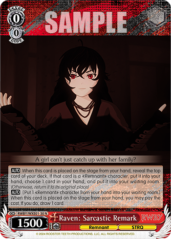 Raven: Sarcastic Remark(RWBY/WXE01-30)