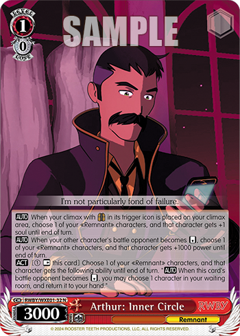 Arthur: Inner Circle(RWBY/WXE01-32)