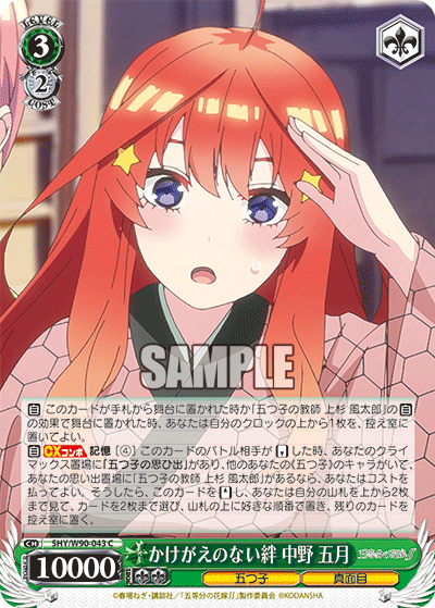 5HY/W90-043 かけがえのない絆 中野 五月