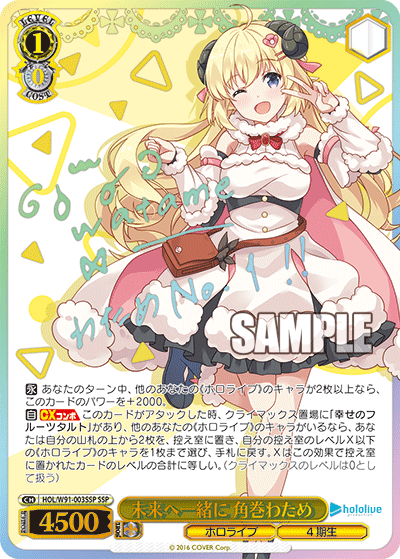 HOL/W91-003SSP 未来へ一緒に 角巻わため