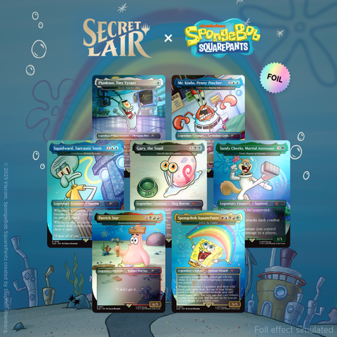 Secret Lair x SpongeBob SquarePants: Legends of Bikini Bottom Internet Sensation Lands Under the Sea Foil MTG Magic