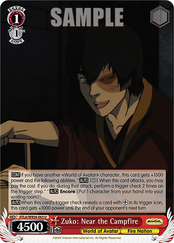 Zuko: Near the Campfire(ATLA/WX04-063)