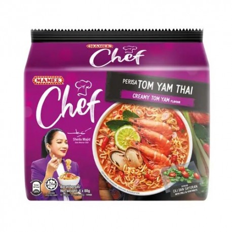 MAMEE Chef Creamy Tom Yam Instant Noodle 4 x 82g (Food)