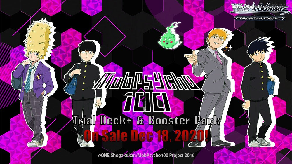 mob psycho 100 booster box English) Weiss Schwarz Mob Psycho 100 Trial Deck (Pre-order) – Sleever Queen