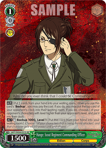 Hange: Scout Regiment Commanding Officer(AOT/SX04-031S)