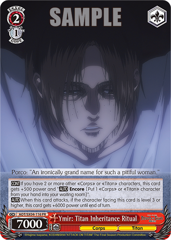 Ymir: Titan Inheritance Ritual(AOT/SX04-116)