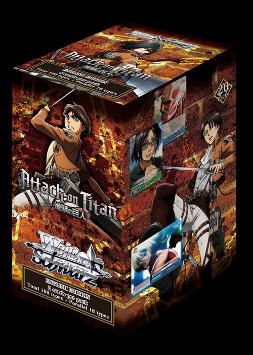 Weiss Schwarz English Attack on Titan Vol 1 Vol 2 Final Season Booster Supply Set Trial Deck (Pre-order) Weiss Schwarz English Attack on Titan Vol 1 Vol 2 Final Season Booster Supply Set Trial Deck (Pre-order)