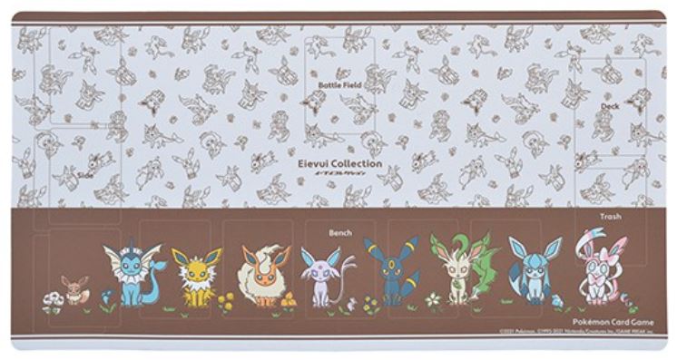 Pokémon Center Original Card Rubber Playmat Playboard - Eevee Collection