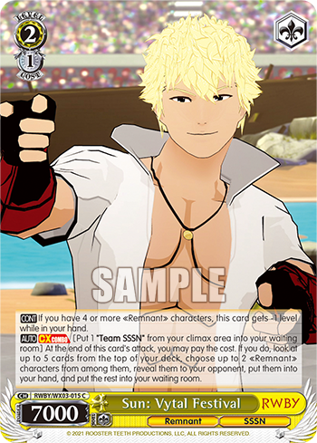 RWBY/WX03-015 Sun: Vytal Festival