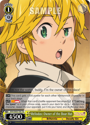 Meliodas: Owner of the Boar Hat(SDS/SX03-T05)