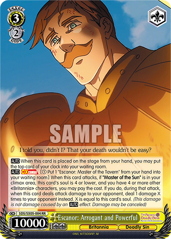 Escanor: Arrogant and Powerful(SDS/SX05-004)